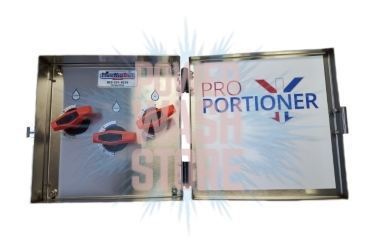 proportioner chemical mixing system for pressure washers