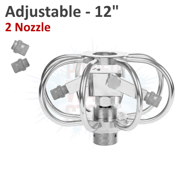 Mosmatic Adjustable 2 Nozzle Exhaust Hood Swivel 12"